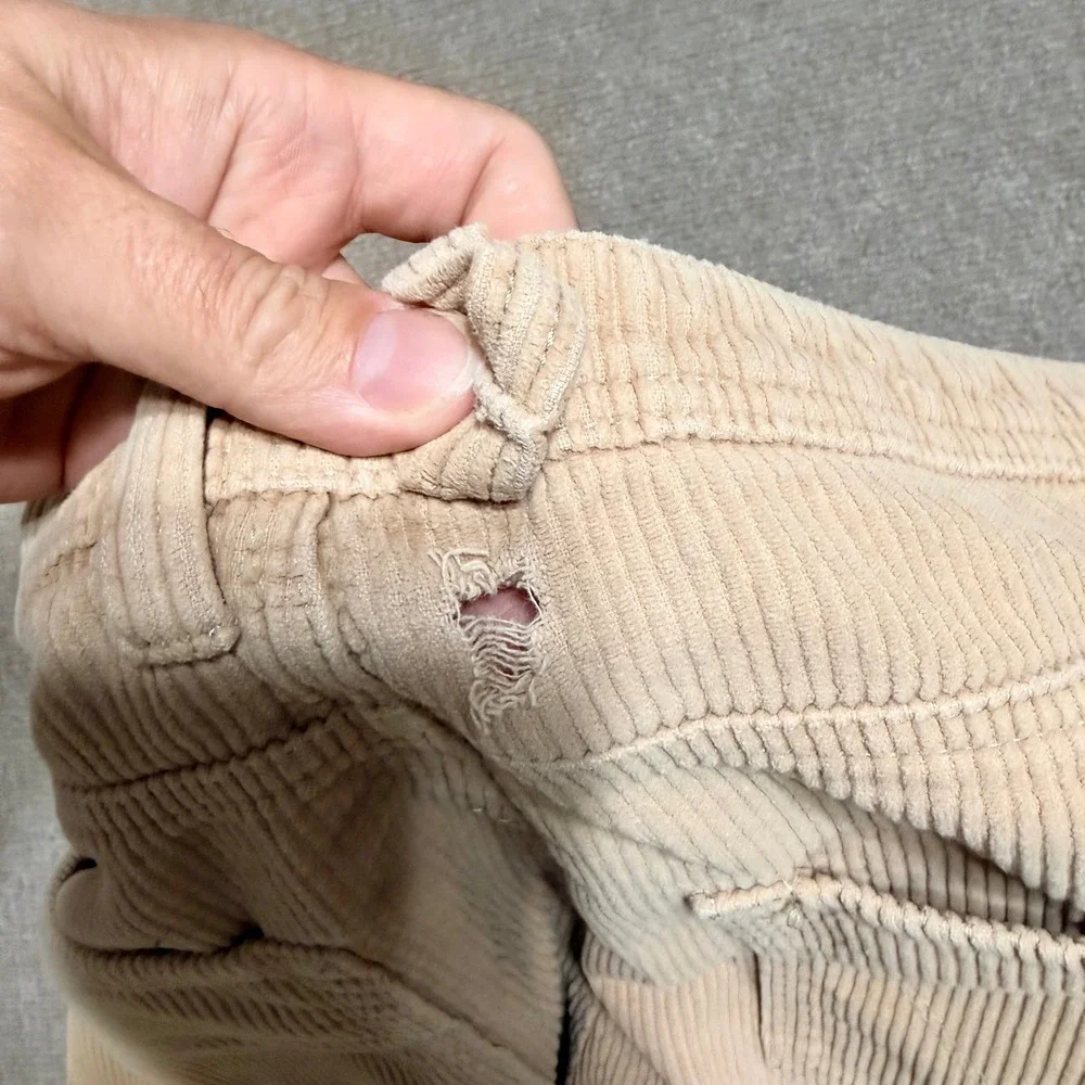 Empyre Mens Tan Corduroy Loose Fit Baggy Skate Pants Beige Size 42
